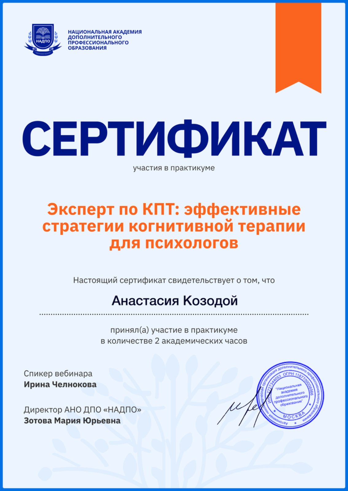 Сертификат 3
