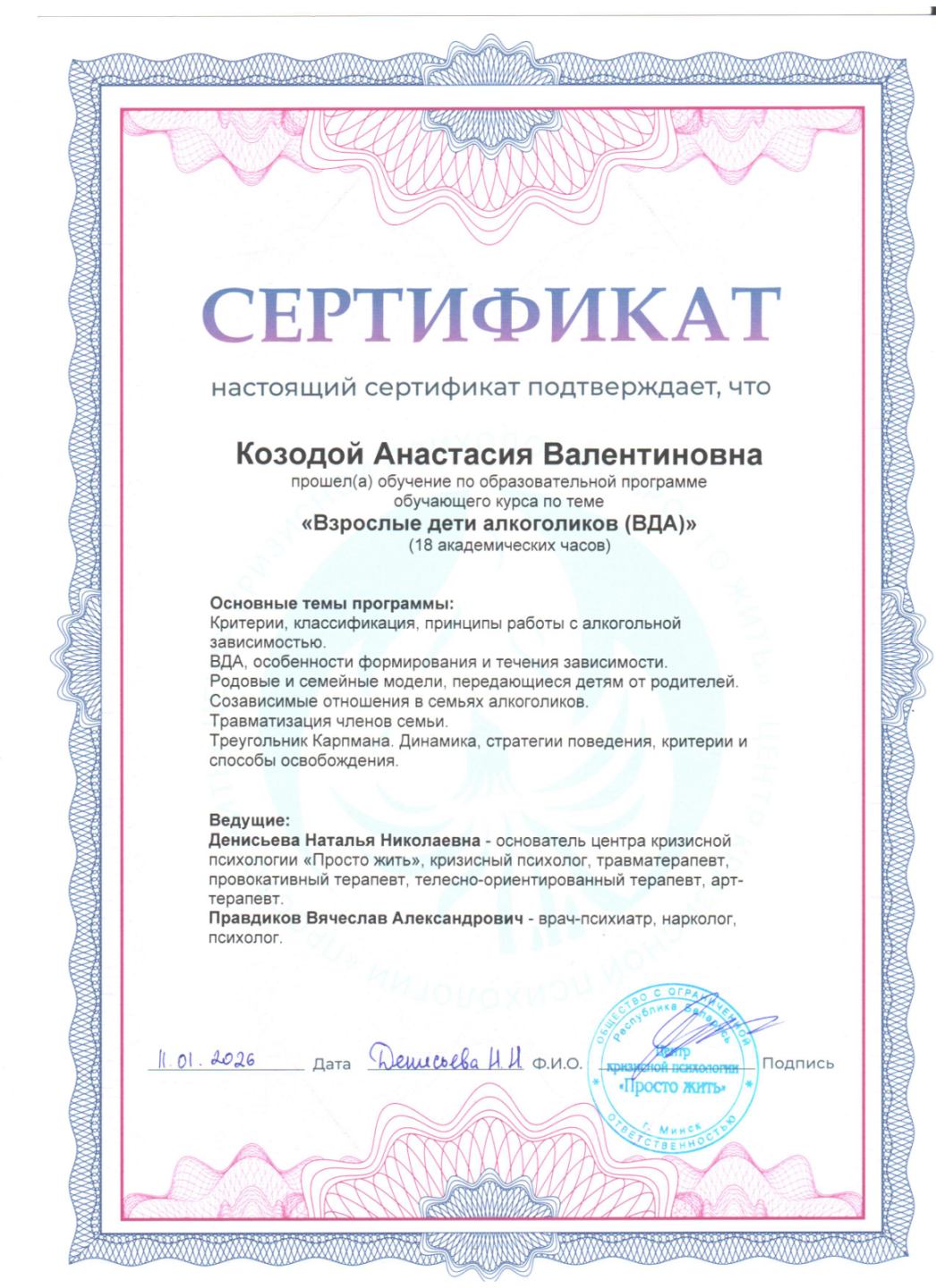 Сертификат 2
